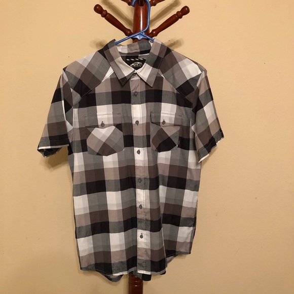🔲🔳Vans Plaid Patterned Polo Shirt 👕 - Picture 2 of 5